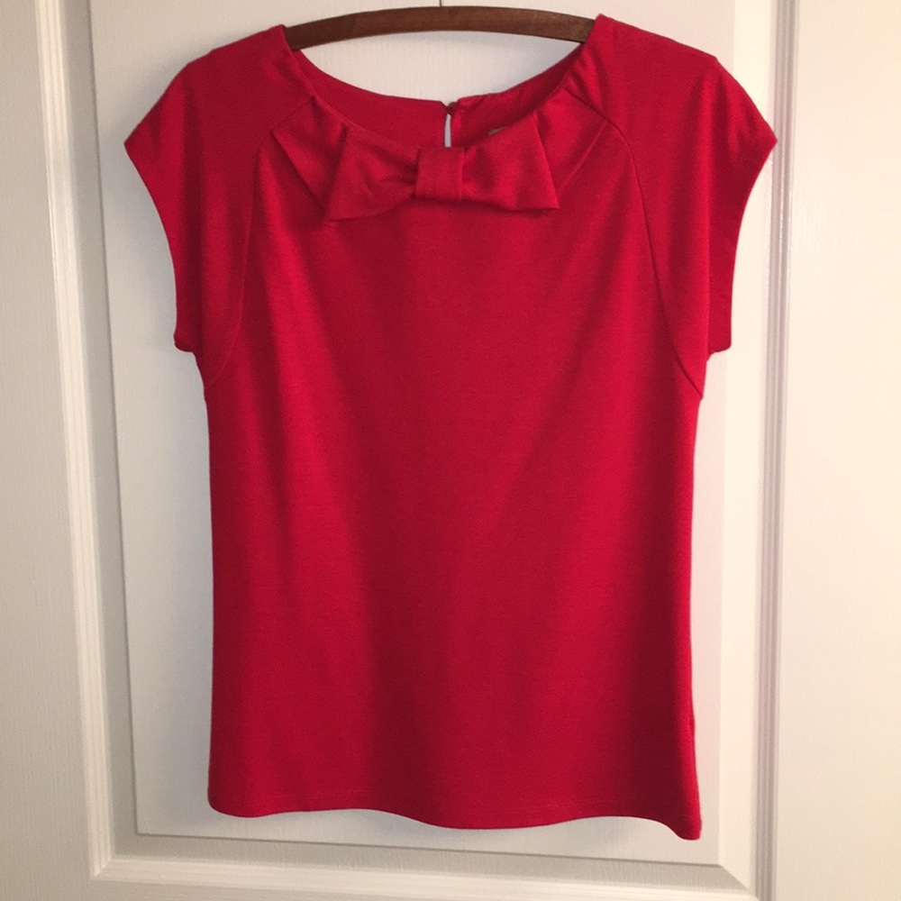Boutique Red Bow Top